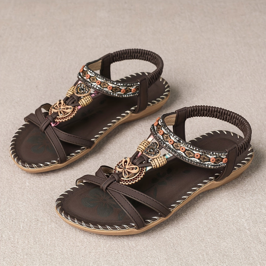 Drune | Boho Flache Sandalen