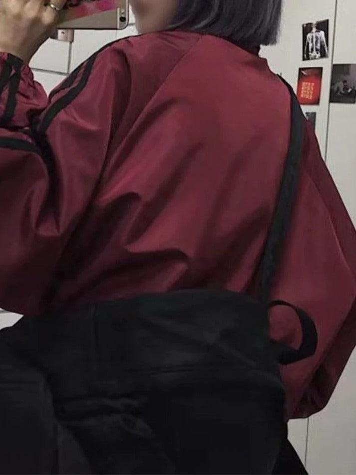Drune | Kontraststreifen Zipupjacke