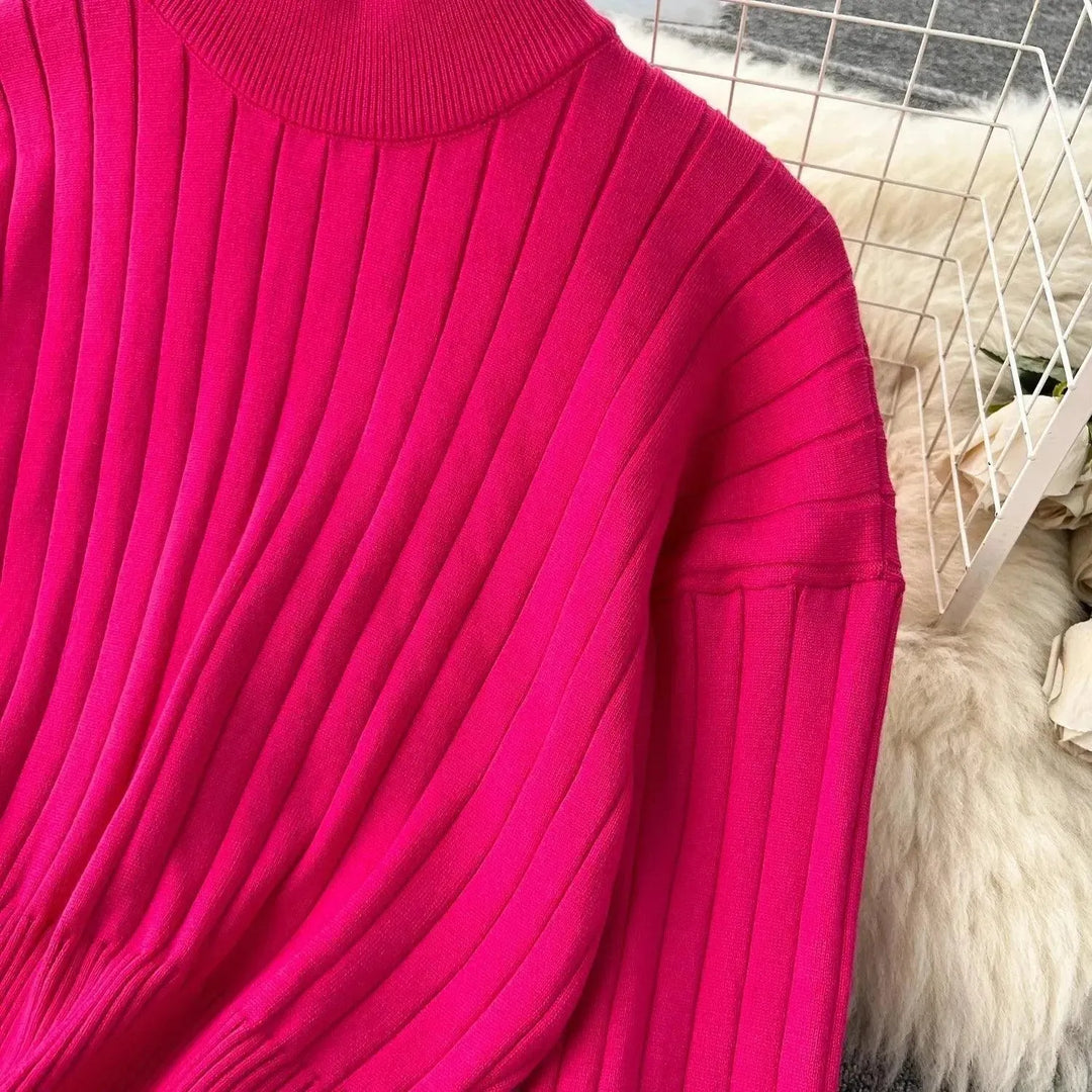 Drune | Frauen Freizeit Ribbed Zwei Teiliges SweatSatz
