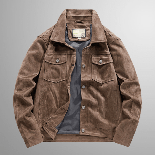 Drune | Jack Herren Wildlederjacke Warme & Stilvolle Oberbekleidung Perfekt Für Den Herbst