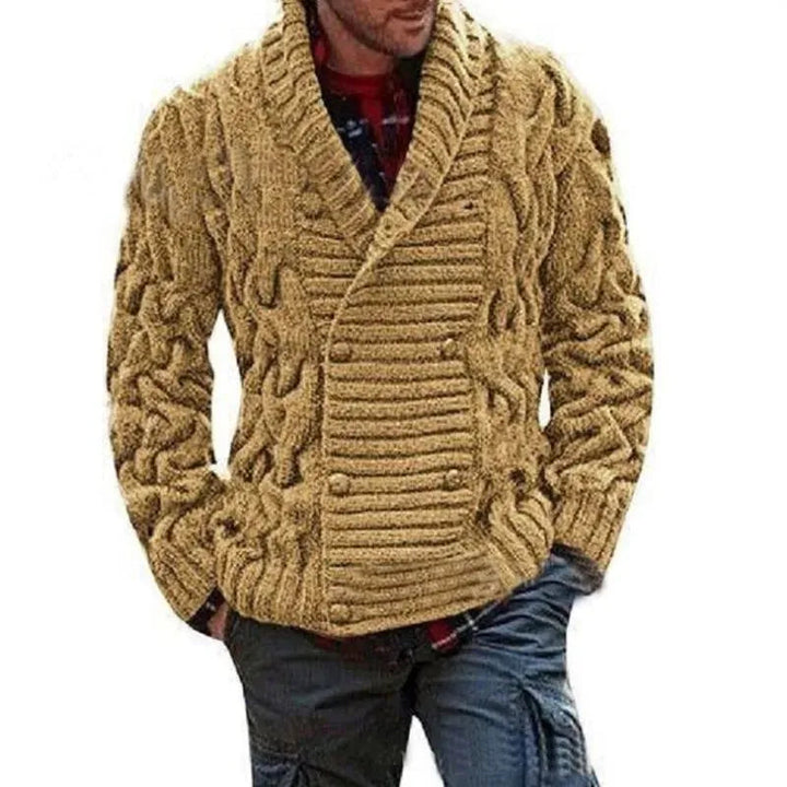 Drune | Doppelreihige Strickjacke für Männer