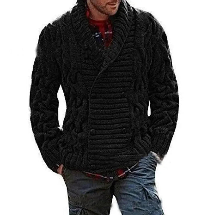 Drune | Doppelreihige Strickjacke für Männer