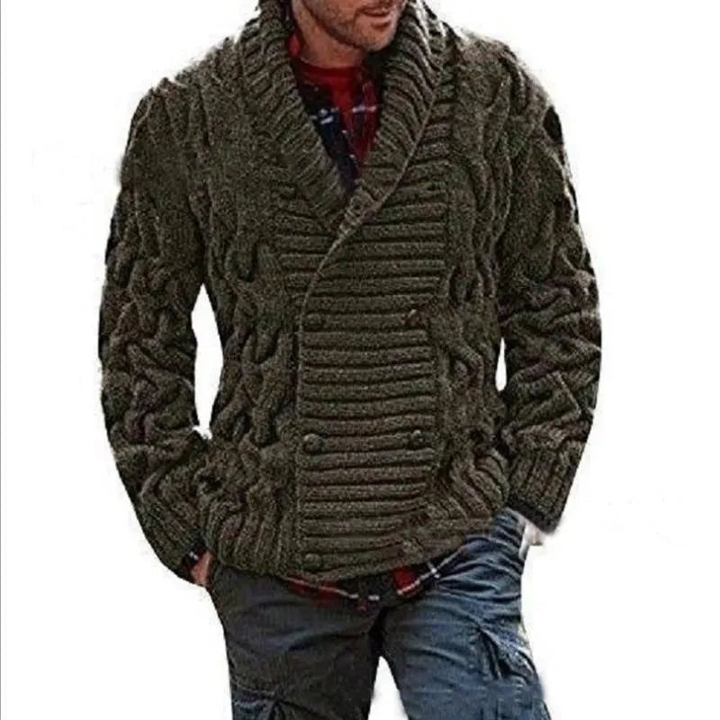 Drune | Doppelreihige Strickjacke für Männer
