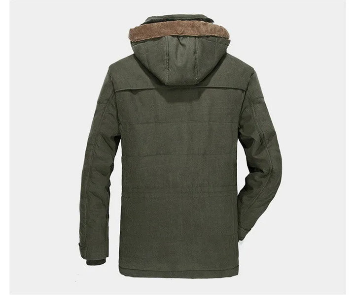 Drune | Langer Herren-Wintermantel aus Krokodilleder