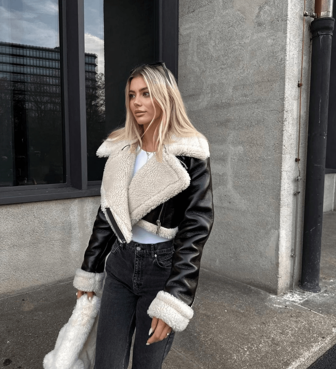 Drune Lederjacke | Stilvoller Look für die kalten Tage mit Pelzbesatz
