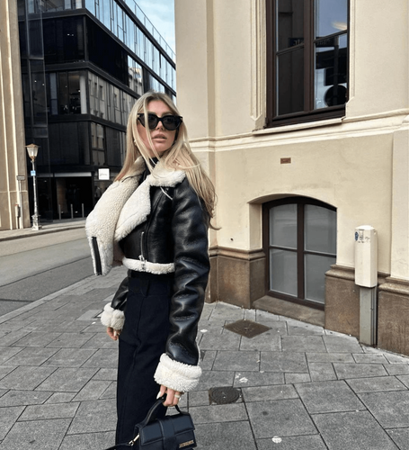 Drune Lederjacke | Stilvoller Look für die kalten Tage mit Pelzbesatz