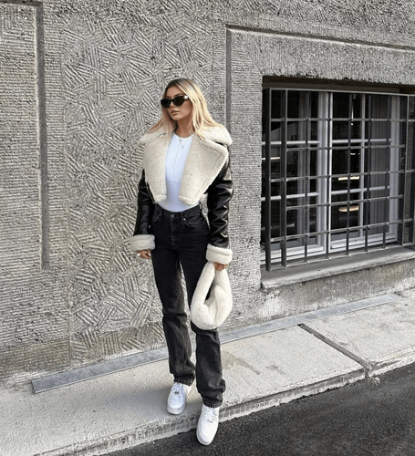 Drune | Lederjacke mit Futter aus Kunstfell