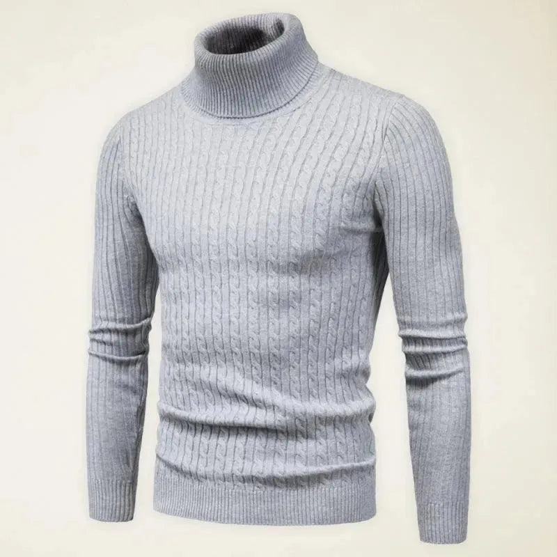 Drune | Border Slim Fit Rollkragenpullover Herren