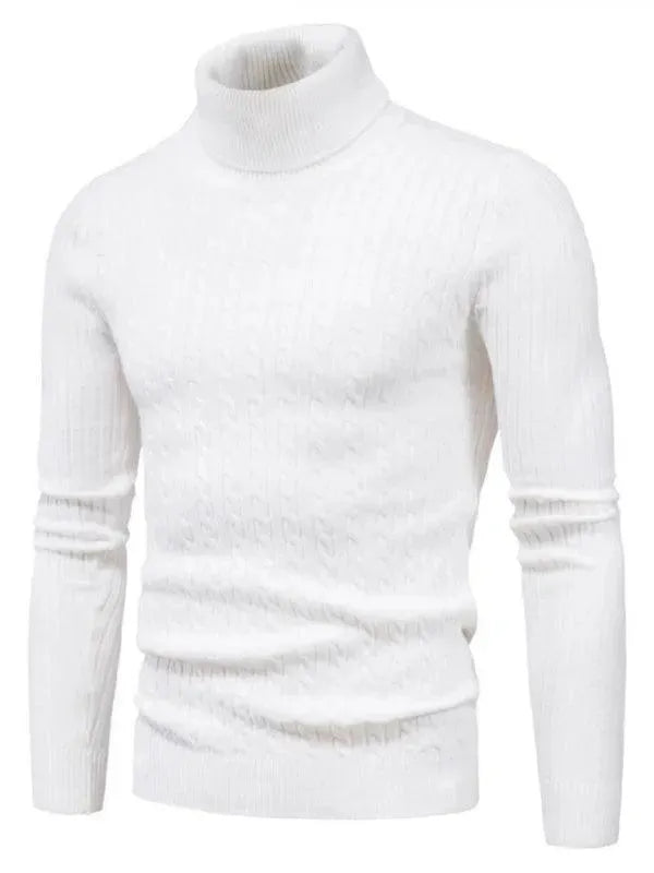 Drune | Border Slim Fit Rollkragenpullover Herren