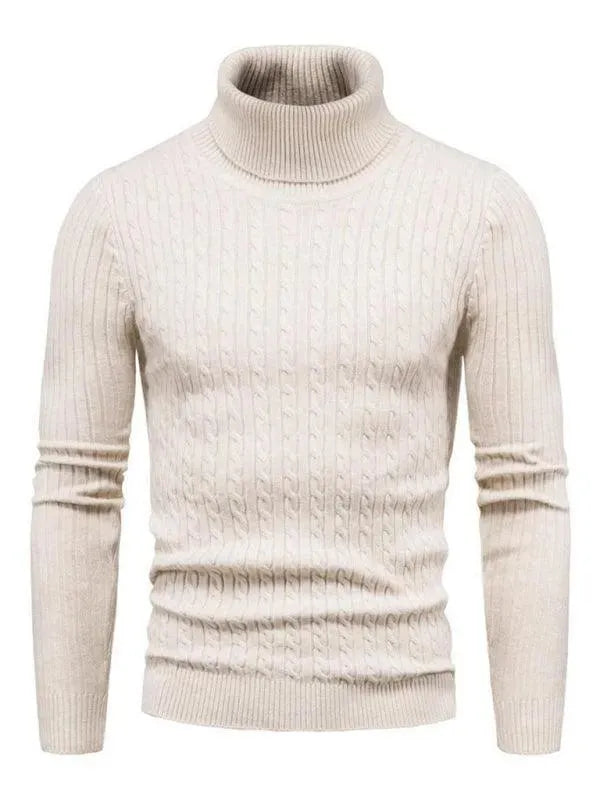 Drune | Border Slim Fit Rollkragenpullover Herren