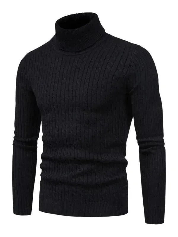 Drune | Border Slim Fit Rollkragenpullover Herren