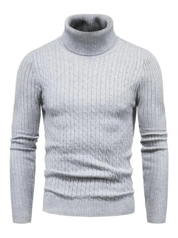 Drune | Border Slim Fit Rollkragenpullover Herren
