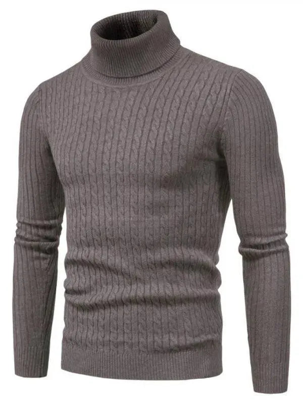 Drune | Border Slim Fit Rollkragenpullover Herren