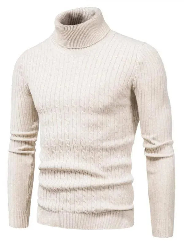 Drune | Border Slim Fit Rollkragenpullover Herren