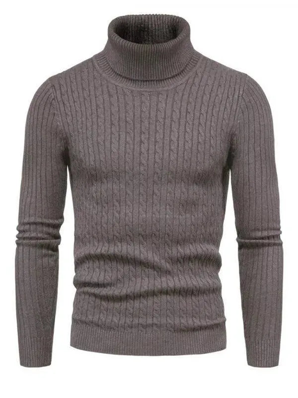 Drune | Border Slim Fit Rollkragenpullover Herren
