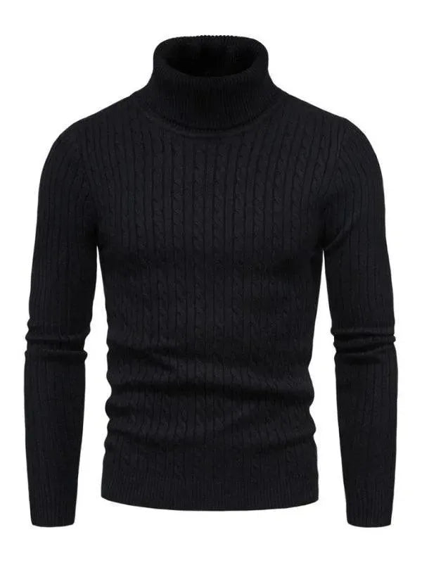 Drune | Border Slim Fit Rollkragenpullover Herren