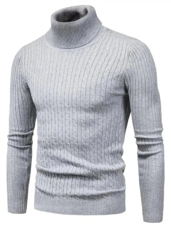 Drune | Border Slim Fit Rollkragenpullover Herren
