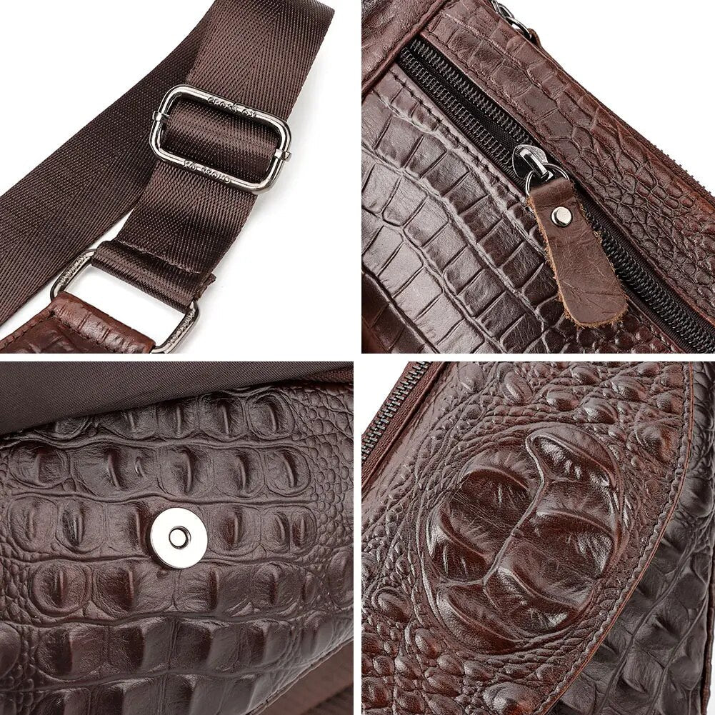 Drune | Krokodil Umhängetaschen Gürteltasche Reisetasche