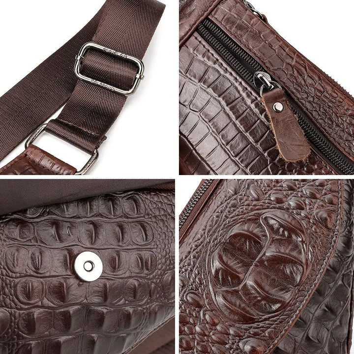 Drune | Krokodil Umhängetaschen Gürteltasche Reisetasche