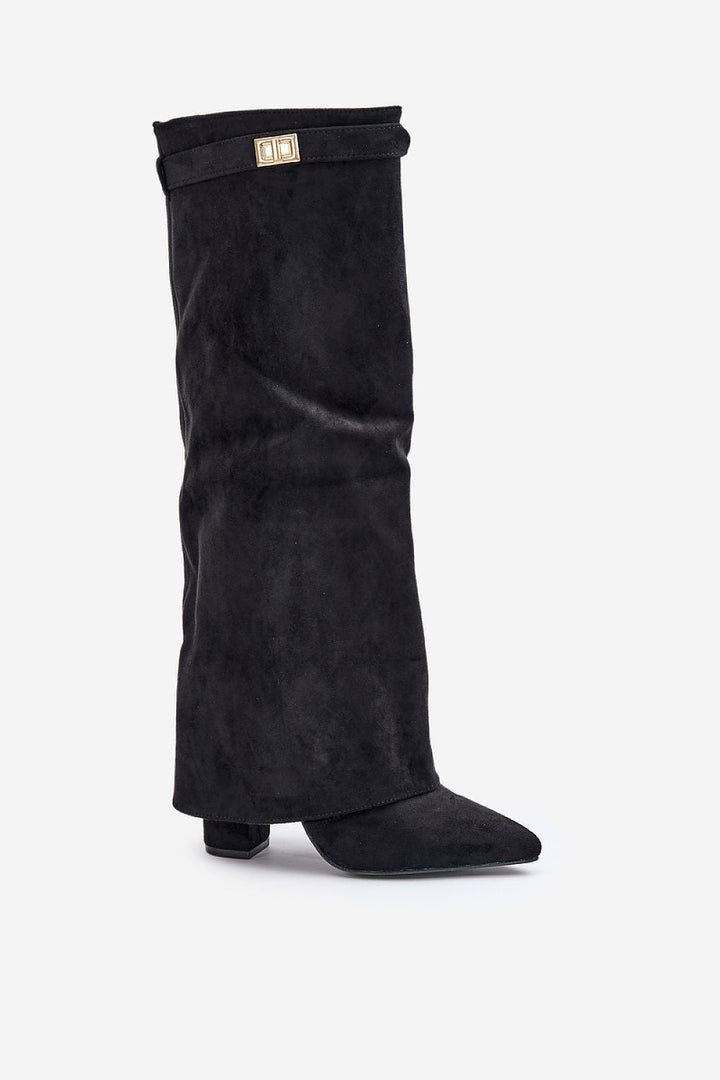 Drune | Elegante Kniehoge Stiefel mit Riemchen