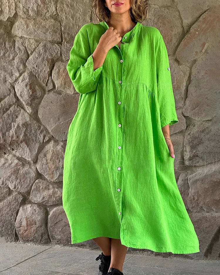 Drune | Hemdblusenkleid - Stilvolles Sommerkleid