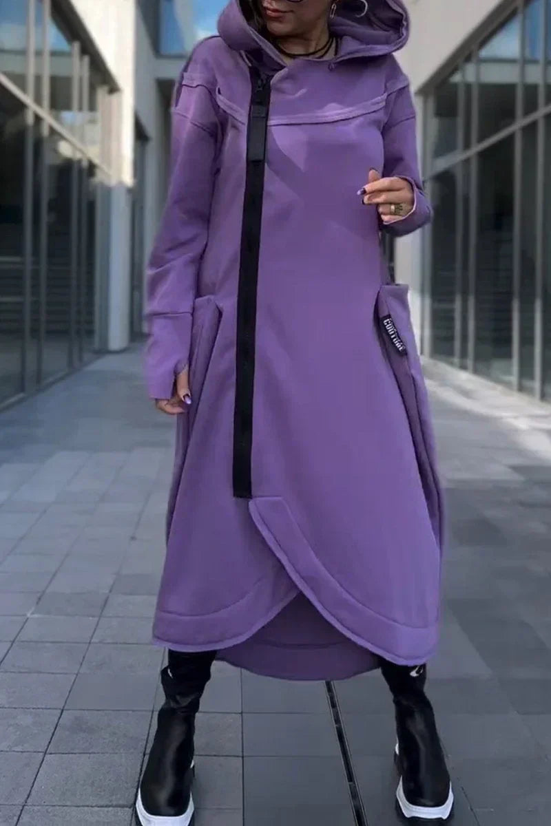 Drune | Langes Hoodie-Kleid mit modernem Schnitt