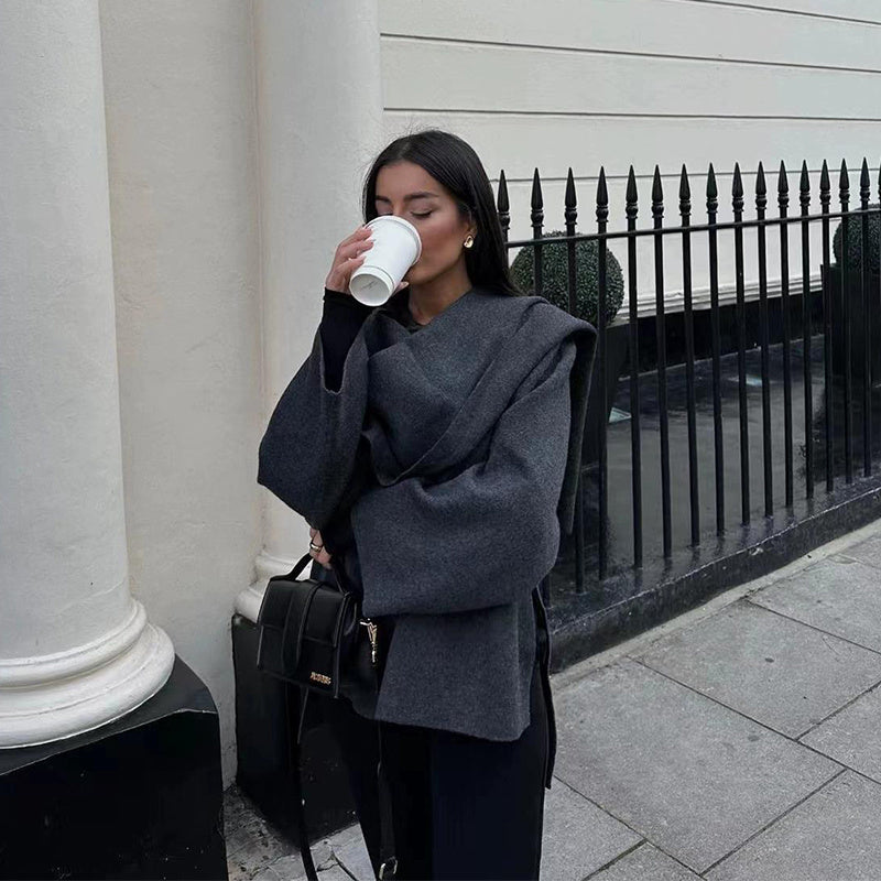 Drune | Poncho mit Asymmetrischem Cape