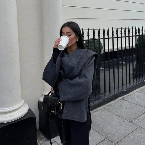 Drune | Poncho mit Asymmetrischem Cape
