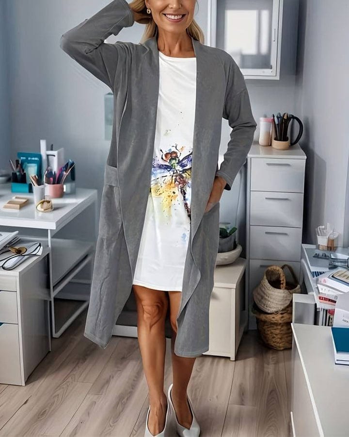 Drune | Langer Mantel Lässig Hochwertig Moderner Stil Ideal Für Den Winter