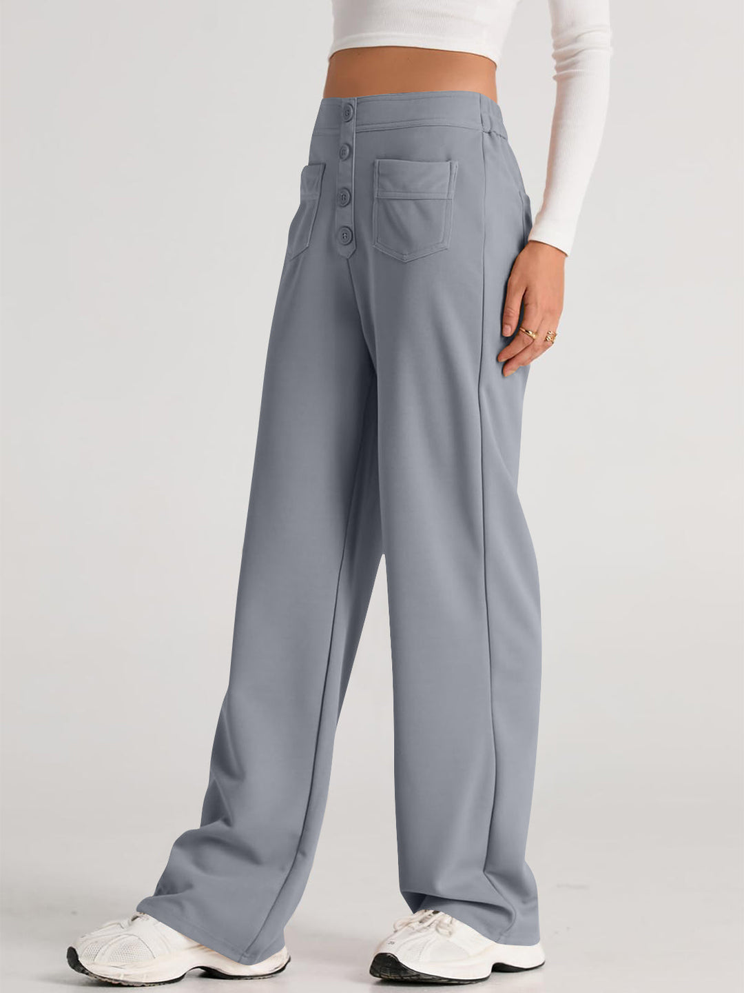 Drune | Taille Weite Hose Mit Taschen Elegant Und Komfortabel