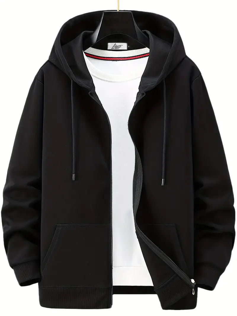 Drune - Lässiger Herbst Full Zip Hoodie mit Kordelzug für Männer