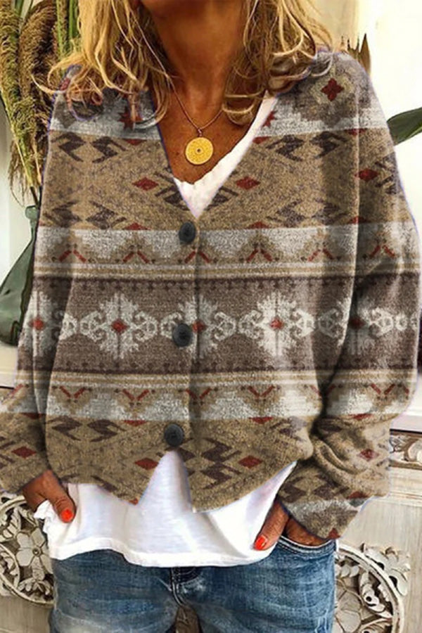 Drune | Bedruckte Boho-Weste im Vintage-Stil