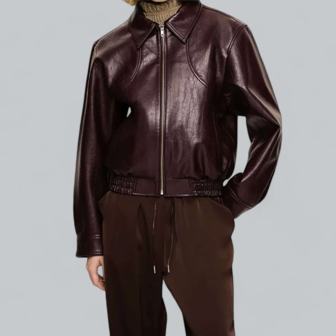 Drune | Unisex Vintage Stil Lederlook Jacke