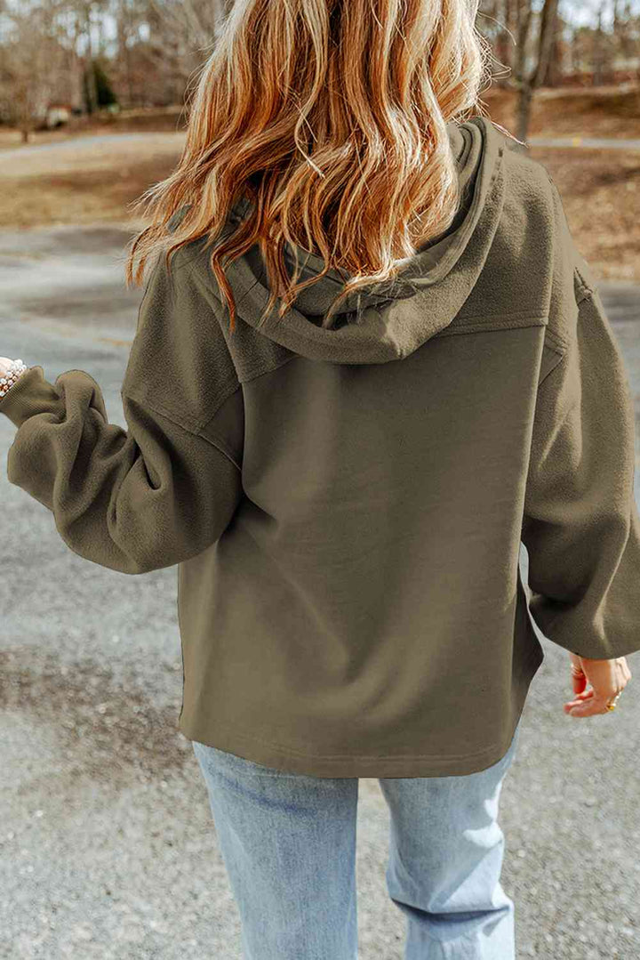 Drune | Hoodie - lässige Damenjacke mit Reißverschluss und Brusttaschen
