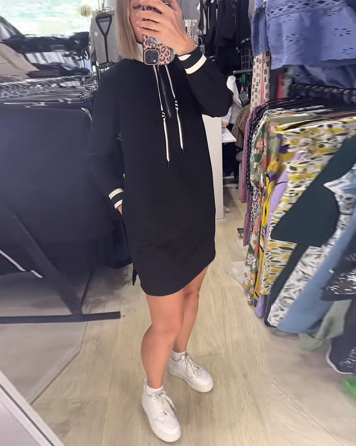 Drune | Kleid mit Stehkragen und Langen Ärmeln und Kordelzug
