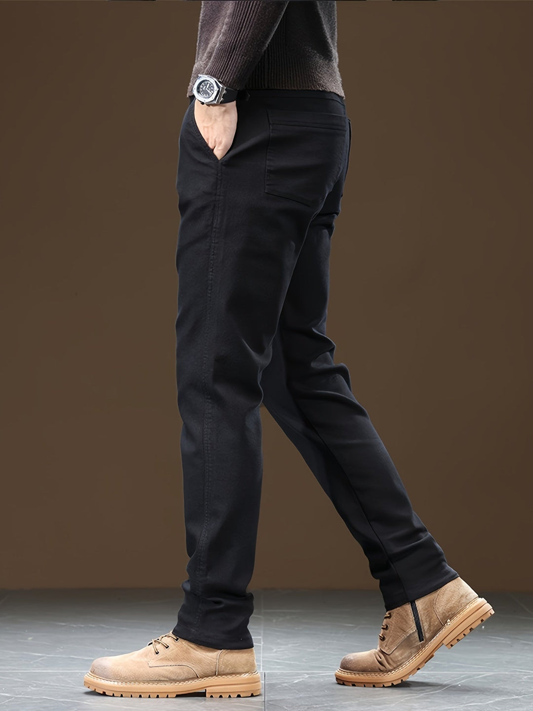 Drune | Baumwoll Herren Chino Hose, Reguläre Passform, Dehnbarem Stoff