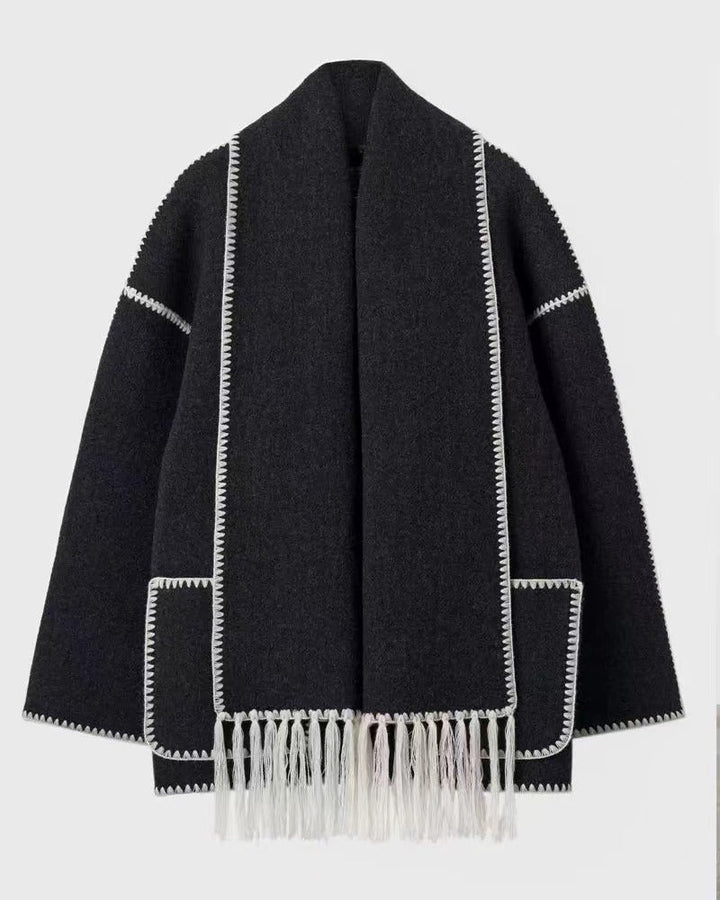 Drune | Hepburn-Stil Wollcape Mantel