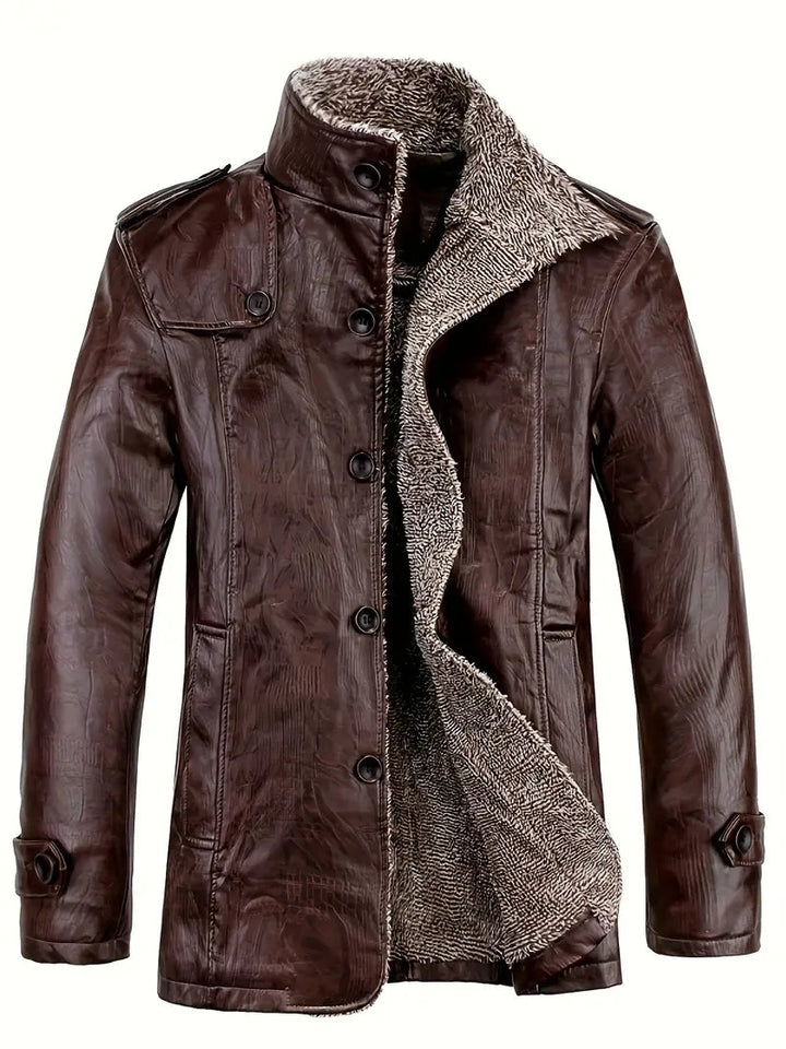 Drune |  Lederjacke mit Wolle für Herren - Perfekt für Outdoor-Aktivitäten