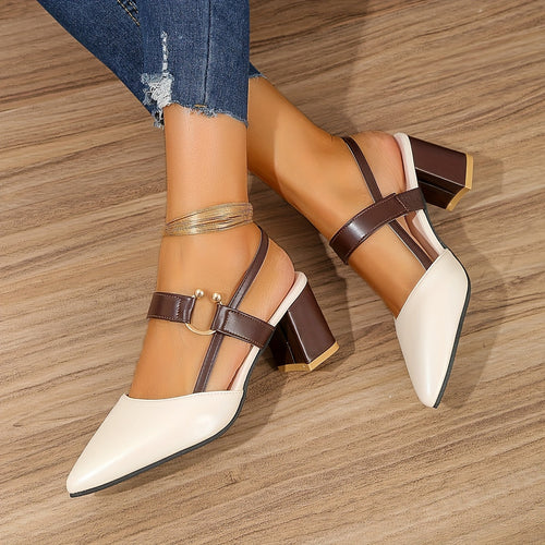 Drune | Spitz Zulaufende Blockabsatz Schuhe Für Frauen