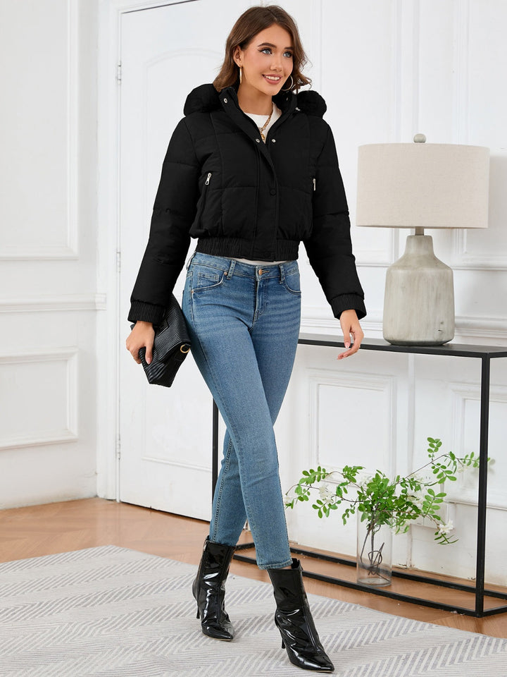 Drune | Cozy padded winter jacket with fur hood and pockets