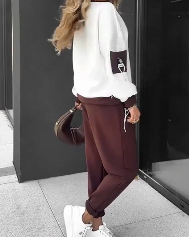 Drune | Block Sweatshirt und Jogginghose Satz