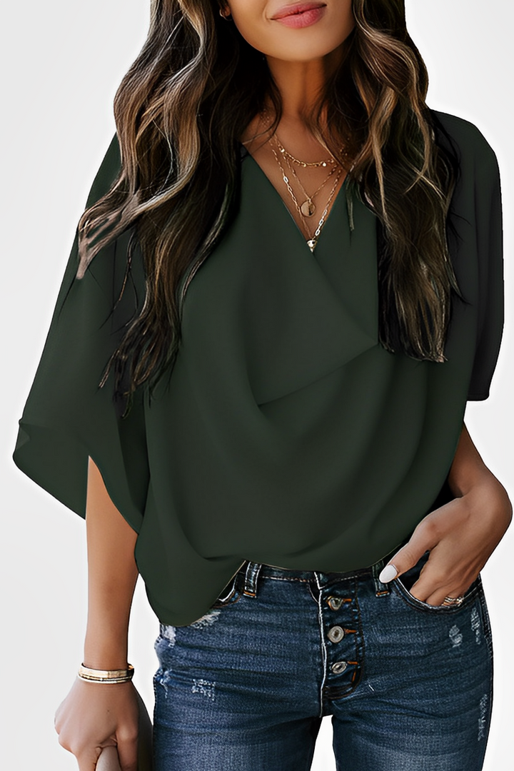 Drune | Damen Sommer Chiffon Bluse