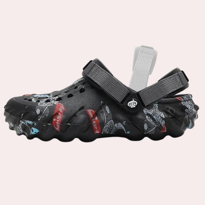 Drune | Modische Graffiti Sandalen Für Herren