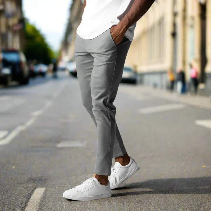 Drune | Slim Fit Chinos Baumwoll Stretch Knöchellang Bequem Und Vielseitig