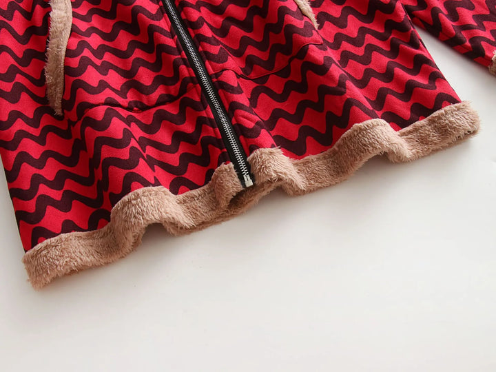 Drune | Gefütterter Oversize-Mantel mit Kapuze aus Fleece