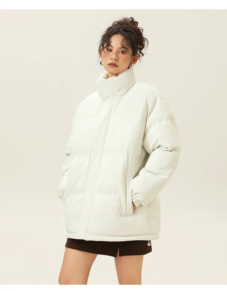 Drune | Lockere Jacke mit Stehkragen aus dickem, warmem Baumwollstoff