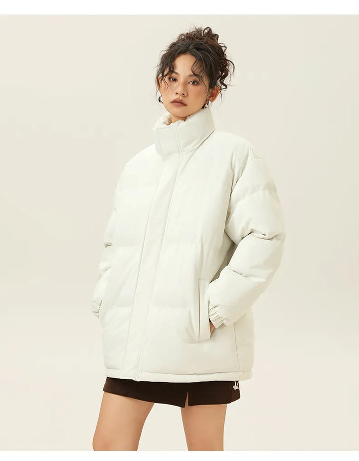 Drune | Lockere Jacke mit Stehkragen aus dickem, warmem Baumwollstoff