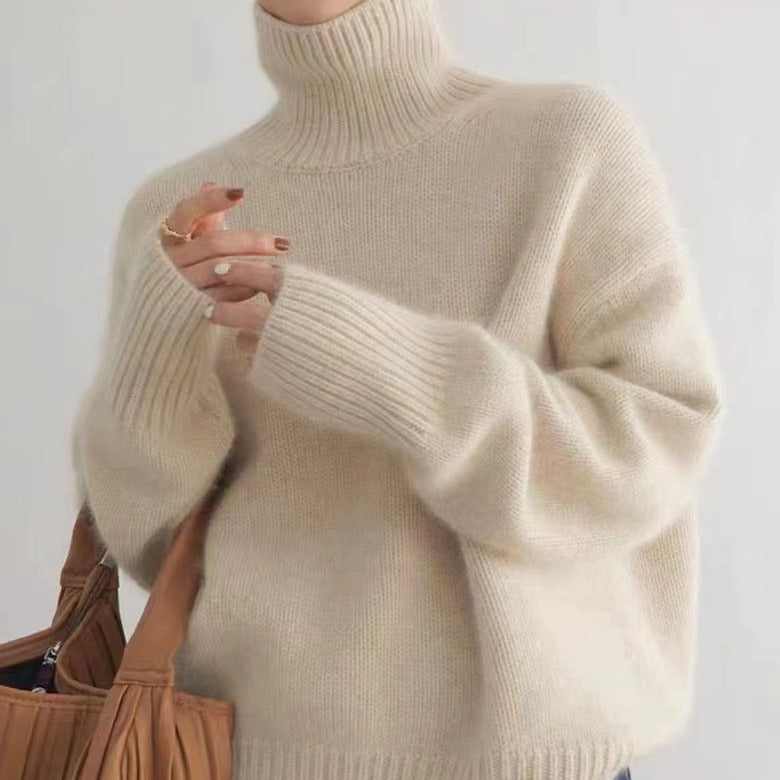 Drune | Klassische und Luxuriöse Wollpullover mit Hohem Kragen