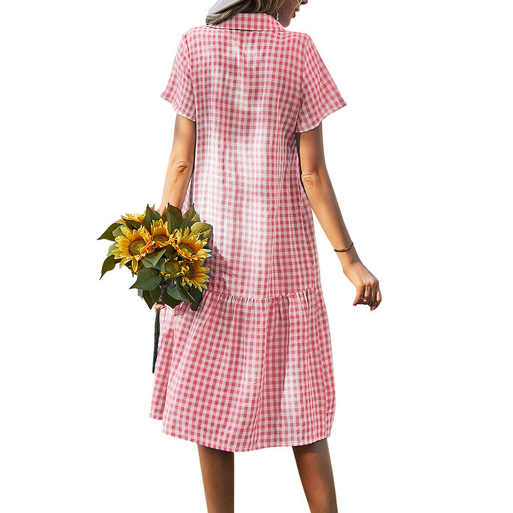 Drune | Hemdkragen kariertes Kleid