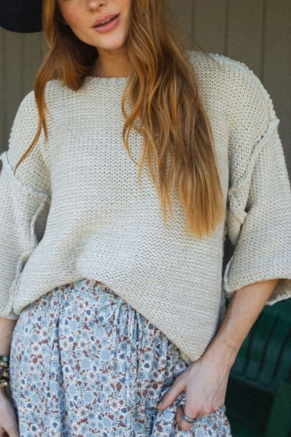 Drune | Cozy chunky knit sweater with a round neck
